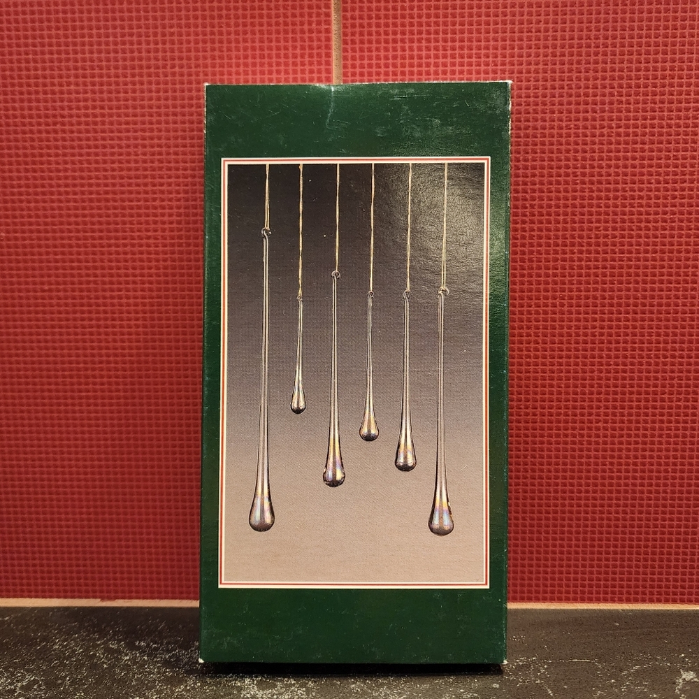 NIB Vintage Irridescent Glass Icicle Ornaments